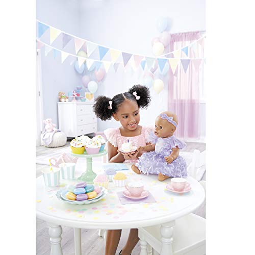 Baby Born Interactive Baby Doll Party Theme – Brown Eyes with 9 Ways to Nurture, Multicolored
