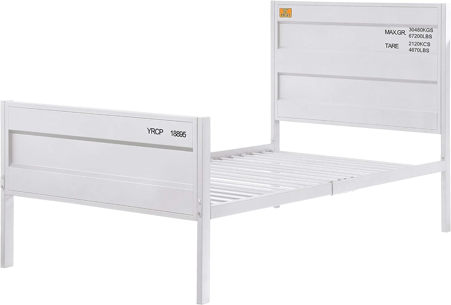 Acme Furniture ACME Cargo Twin Panel Kids Bed in White