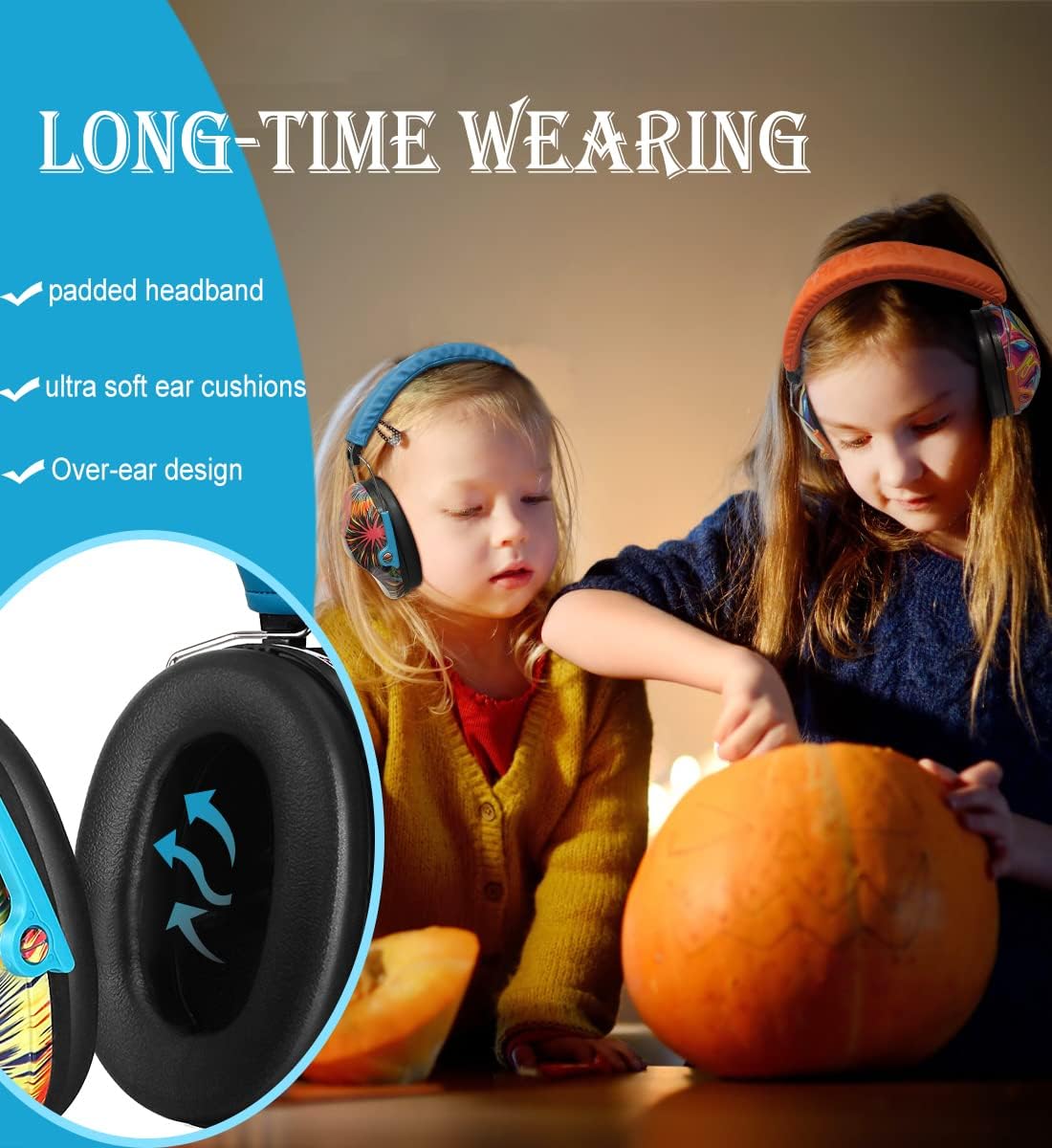 Generic PROHEAR 032 2 Pack Kids Ear Protection, NRR 25dB, Adjustable Headband Safety Earmuffs for Sports Events, Concerts, Airports - O