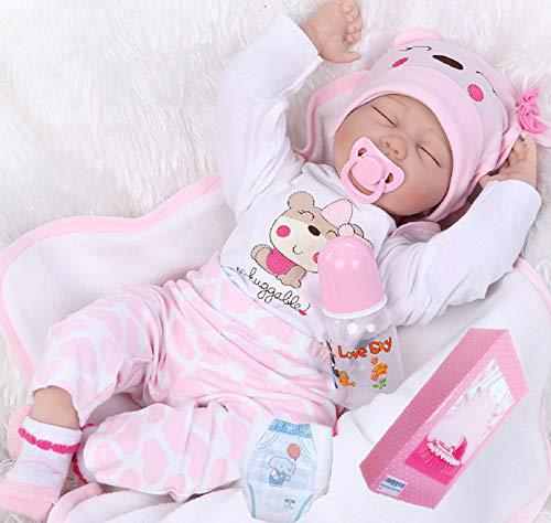 tatudoll npkdoll realistic reborn baby dolls girl sleeping baby 22 inches soft vinyl lifelike silicone baby doll newborn reborn babies