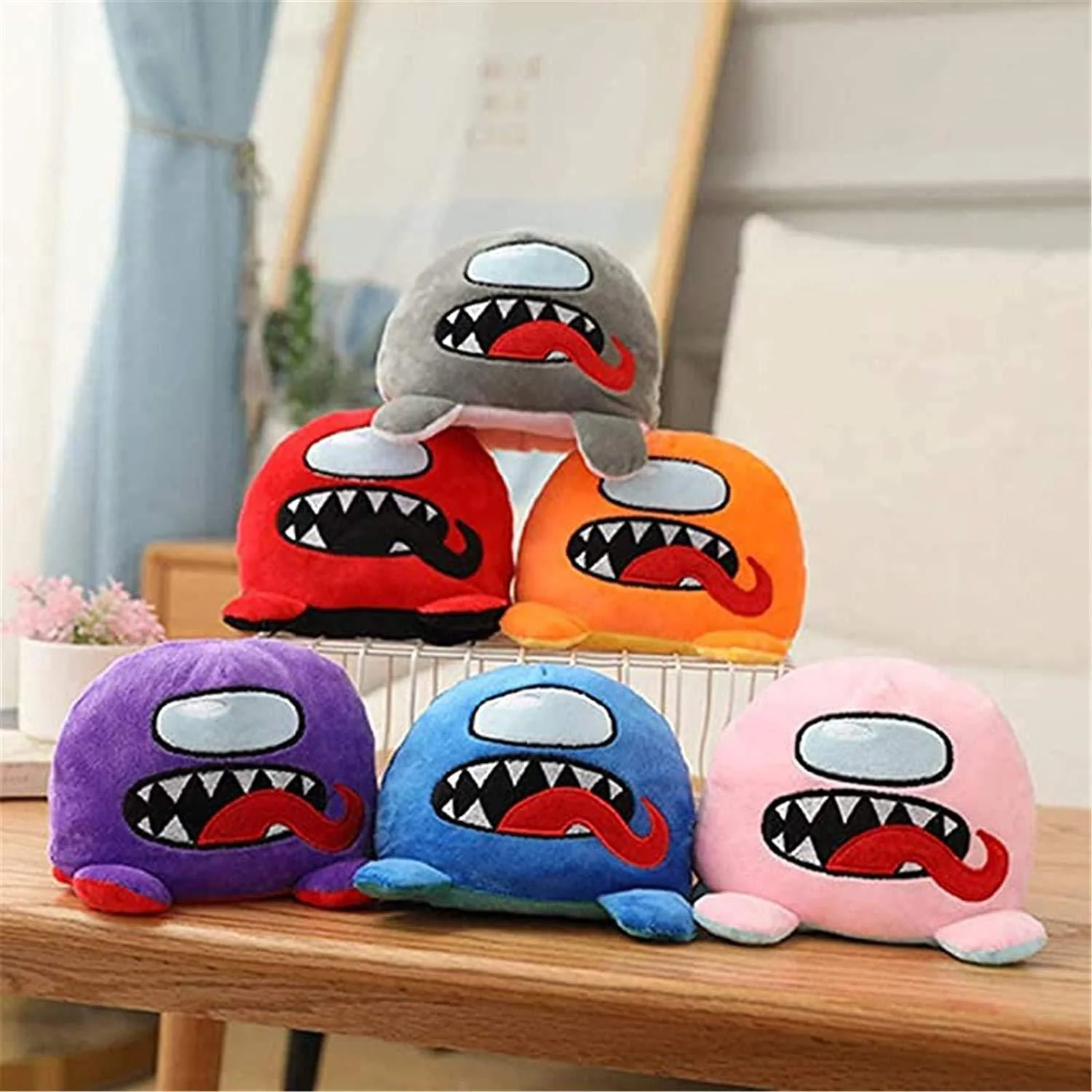 Toy Storage World among us plush reversible plushie octopus stuffed animal mood double sided toy happy angry pulpo reversable plushies bear toy