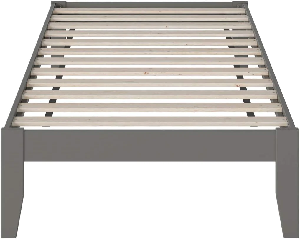 Atlantic Furniture Colorado Solid Wood Twin Bed in Gray