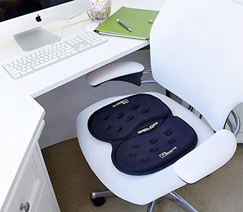 G seat GSeat Lite Travel Gel and Foam Cushion - For Back Pain, Sciatica, Pressure Relief, and Tailbone Discomfort - Promotes Healthy Po
