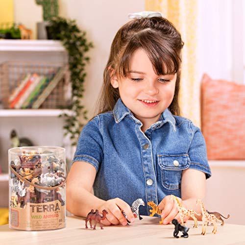 terra by battat - wild animals - assorted miniature wild animal toys for kids 3+ (60 pc) multi, 2
