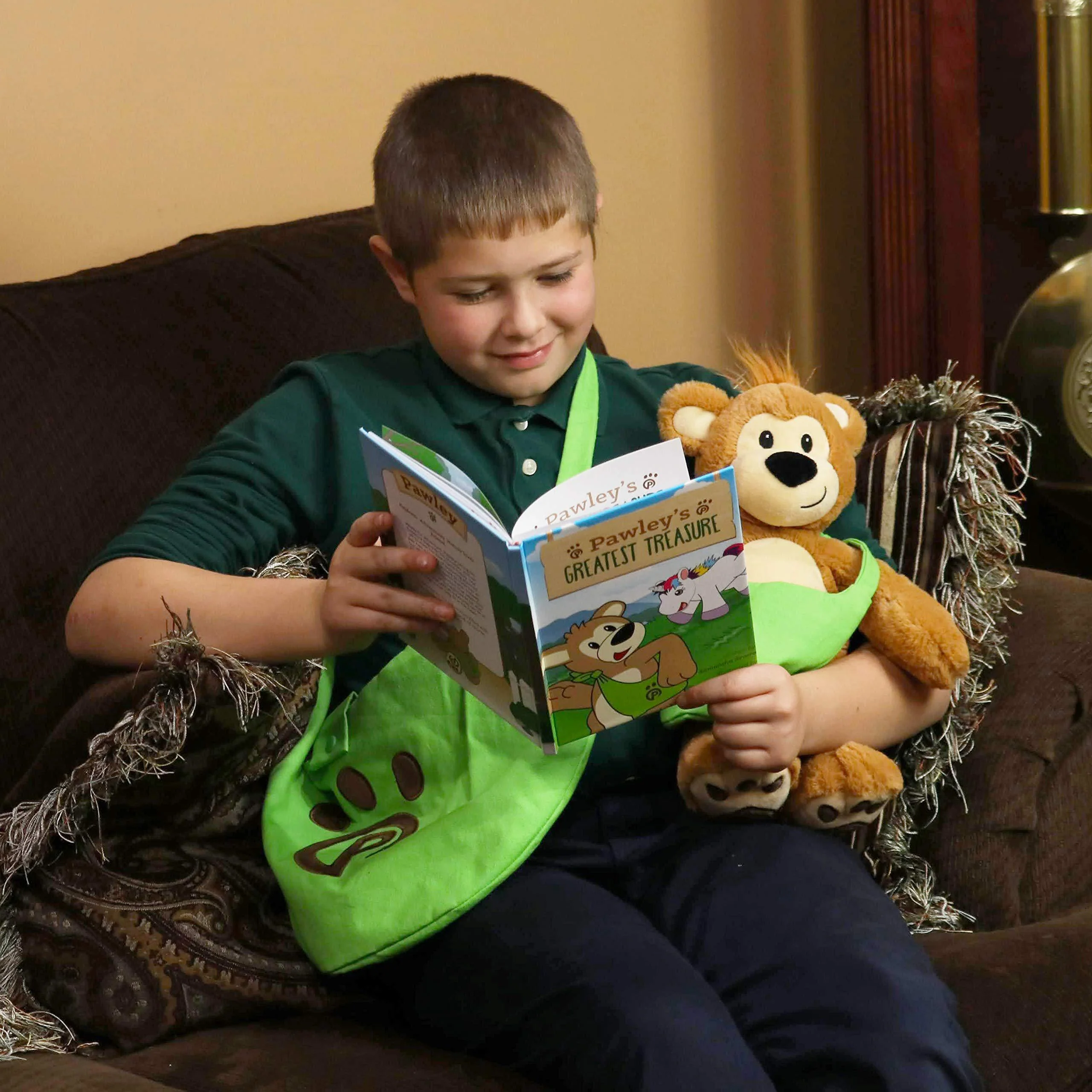 PLUSHIBLE BRIDGING MILES WITH SMILES plushible stuffed animals and books -pawley book and plush set -stuffed animals for girls, boys &a; toddler with childrens book