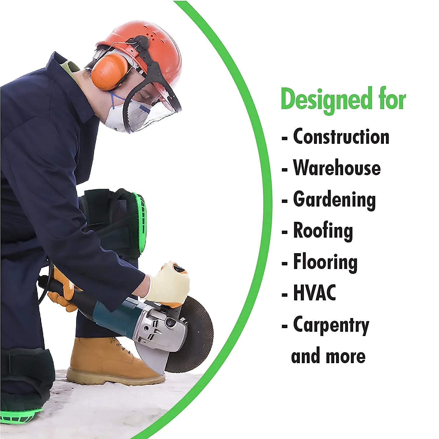 Box Drop Online Knee Protector - Knee Pads for Work Thigh High Professional Gel Knee Pads Heavy Duty for Construction, Flooring, Gardening and
