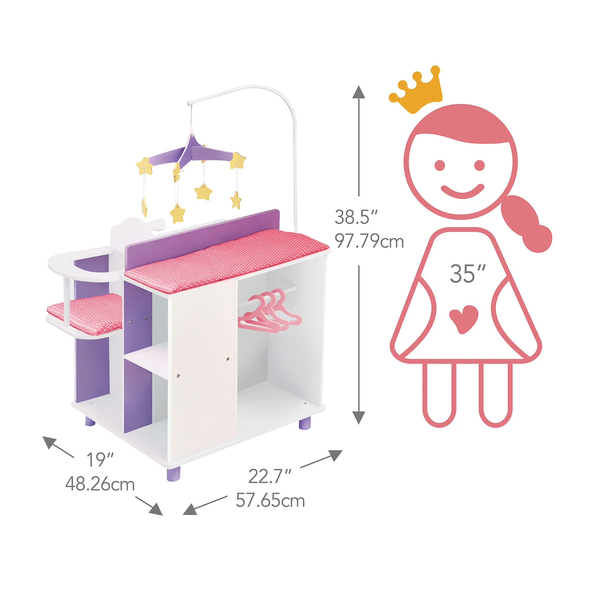 Olivia&s;s Little World Baby Doll Changing Station White TD-0203A | Doll Furniture