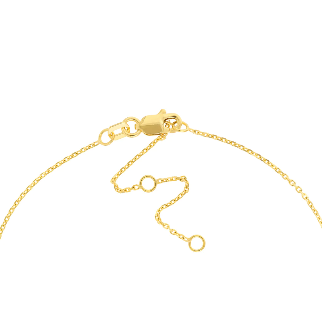Jewelryweb 14k Yellow Gold Intertwined Circles Adjustable Anklet - 10 Inch