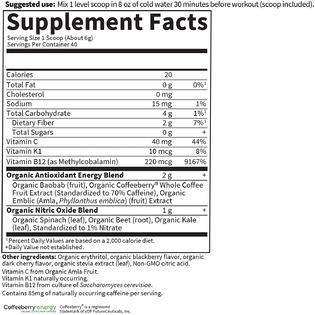 Garden of Life Sport Organic Plant-Based Energy + Focus Vegan Clean Pre Workout Powder, Sugar &a; Gluten.