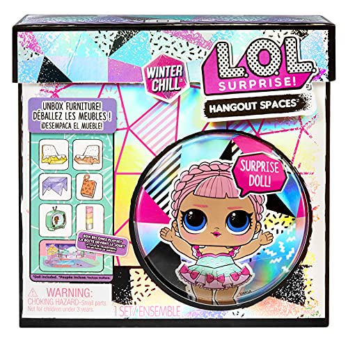 L.O.L. Surprise! LOL Surprise Winter chill Hangout Spaces Furniture Playset with Ice Doll, 10+ Surprises with Accessories, For LOL Dollhouse Play