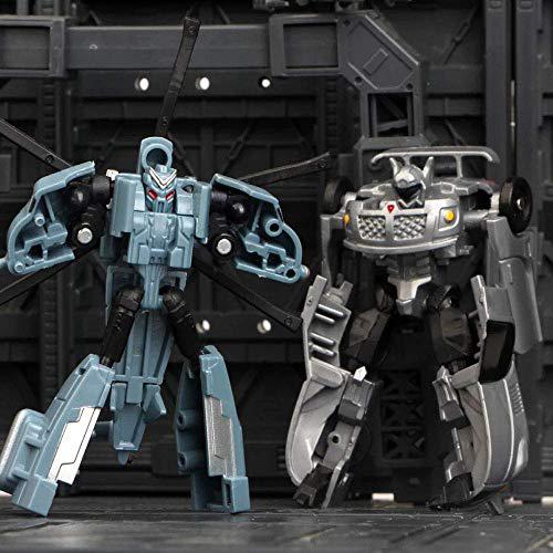 HAYUL 6 pcs car robot toys, mini action figure, deformation robot for kids 5~12