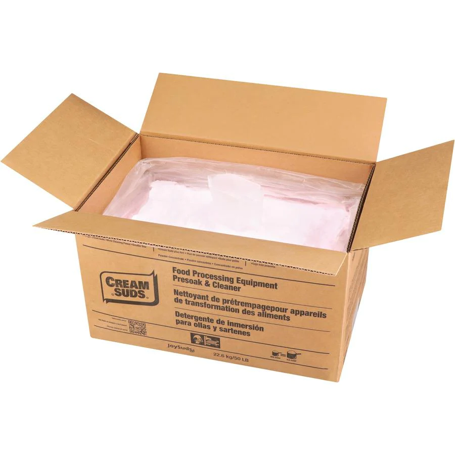 JoySuds Cream Suds Food Equipment Cleaner - Concentrate Powder - 800 oz (50 lb) - 1 / Carton - Brown