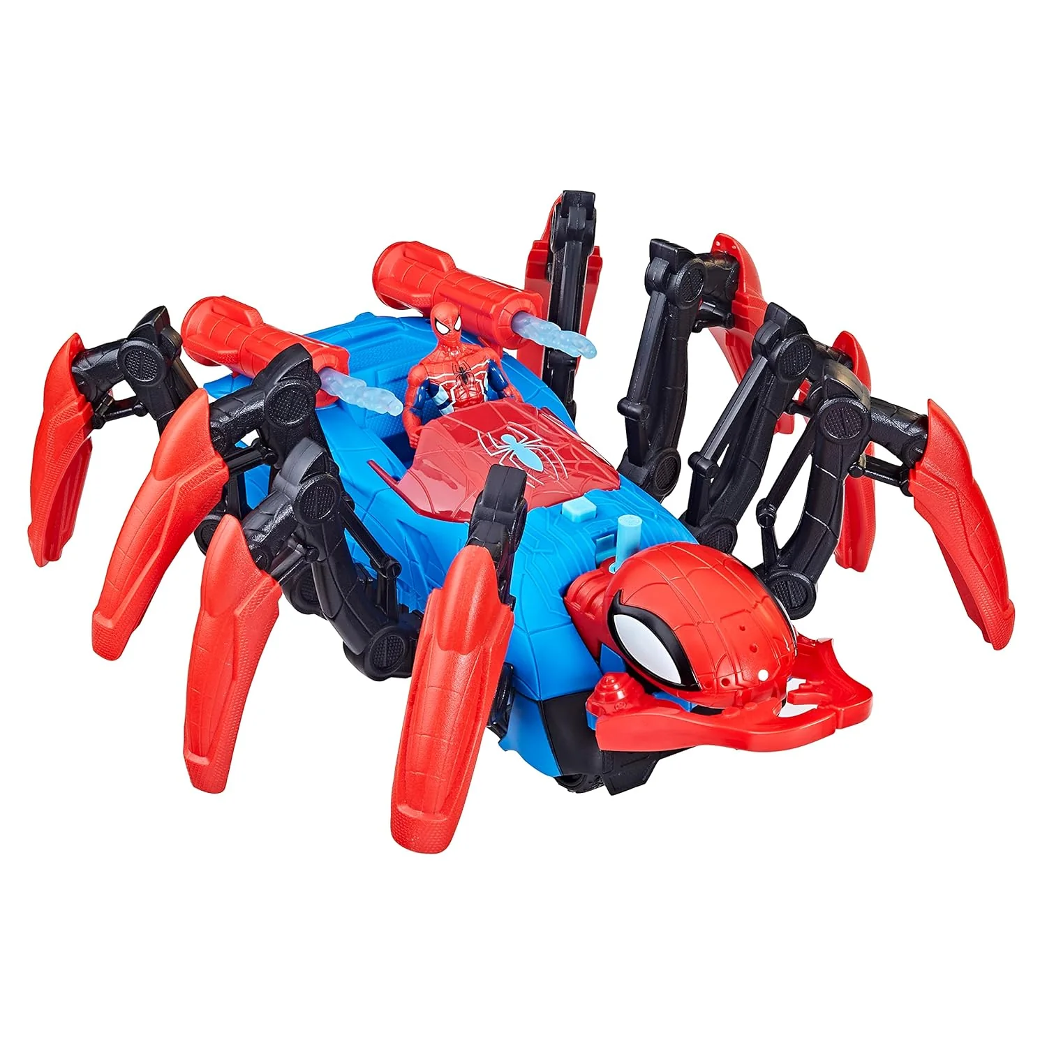 Hasbro Spider-Man Marvel Crawl &s;N Blast Spider, Car Playset Action Figure, 2-in-1 Blast Feature, Toy Cars for Kids Ages 4 and Up