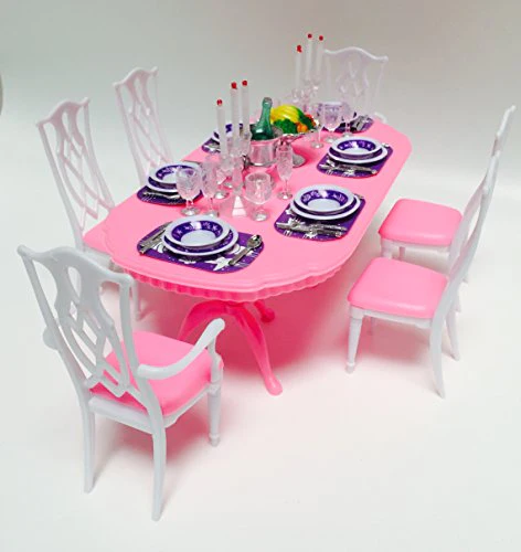 YMCtoys My Fancy Life Dollhouse Furniture - Dining Room Play Set