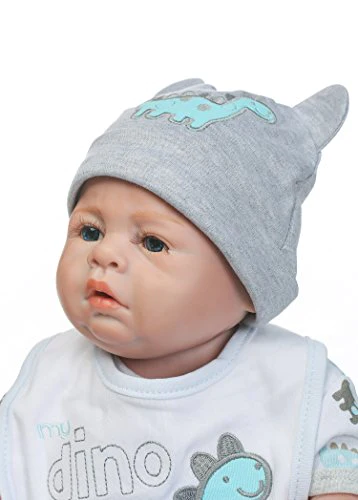 NPK Reborn Baby Doll Boy Silicone Full Body Boy Realistic Anatomically Correct 20inch 50cm Weighted Baby Gray Doll Vinyl