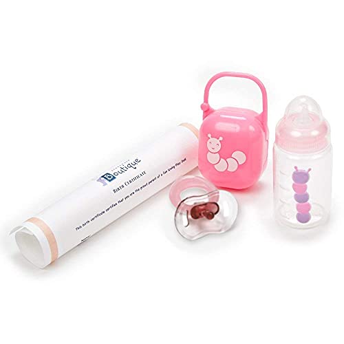 JC Toys 18780 La Newborn Soft Body Boutique Baby Doll, 15.5-Inch, Pink