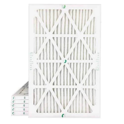 GLASFLOSS 16X25X1 MERV 10 (FPR 5-6) Pleated Air Filters By Glasfloss. Box of 6. Actual Size: 15-1/2 X 24-1/2 X 7/8