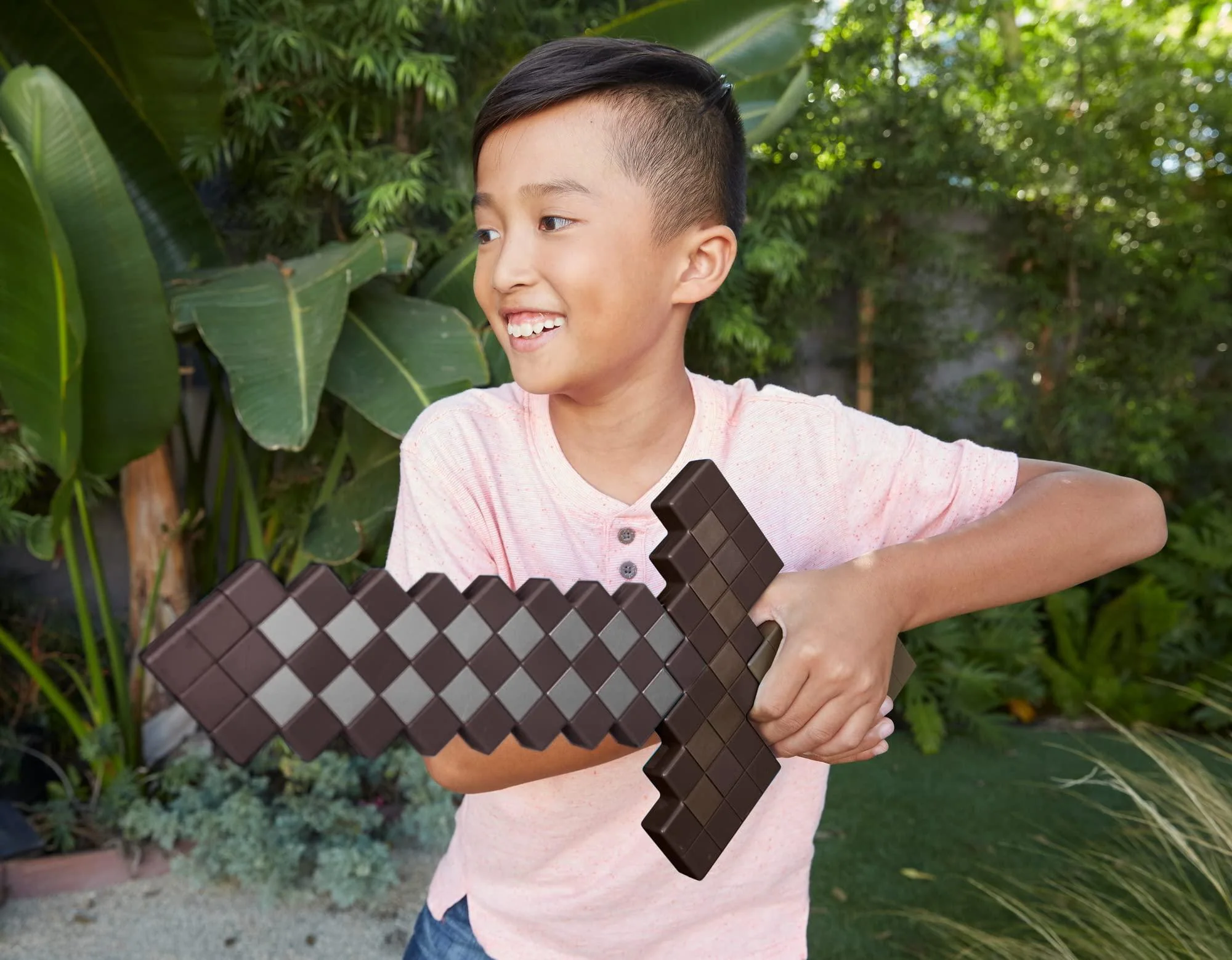 Mattel minecraft toys, deluxe netherite sword, kid-sized minecraft-game role-play accessory, gifts for kids and fans