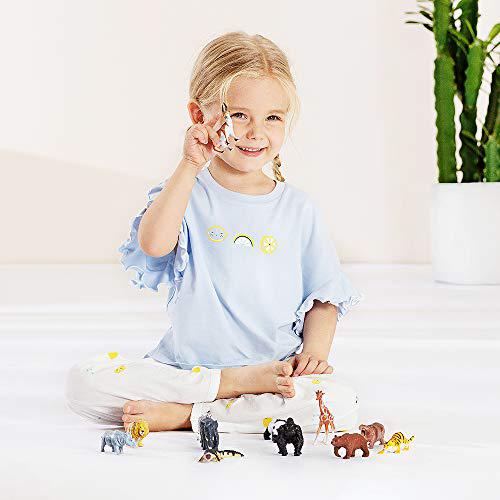 recur mini wild animals for kids toddler 3 educational realistic jungle animal figure for learning forest farm animals toys a