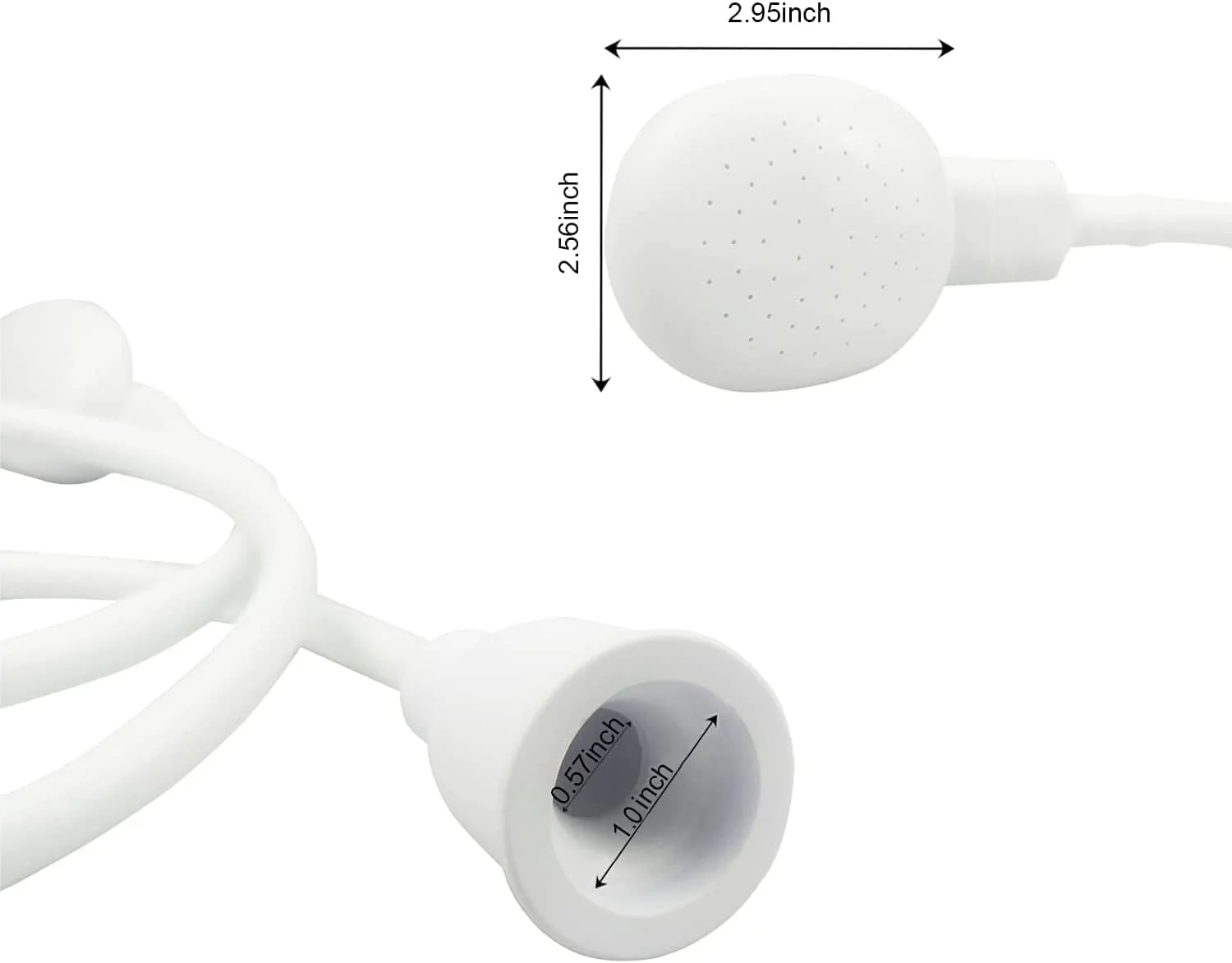 Soerreo Portable Rubber Hose Nozzle, Size, Easy to Use, Hand Shower, Suitable for People or Pets