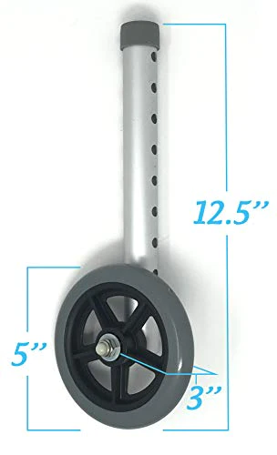 Top Glides Deluxe Universal Walker Wheel Kit: 5 Inch Sport Wheels and Free Flexfit Ski Glides ($10 Value)