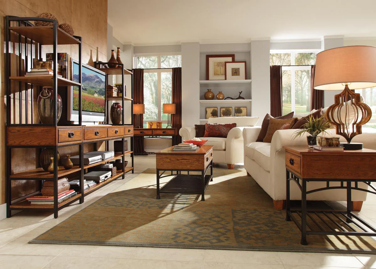Home Styles Modern Craftsman Distressed Oak Gaming Tower
