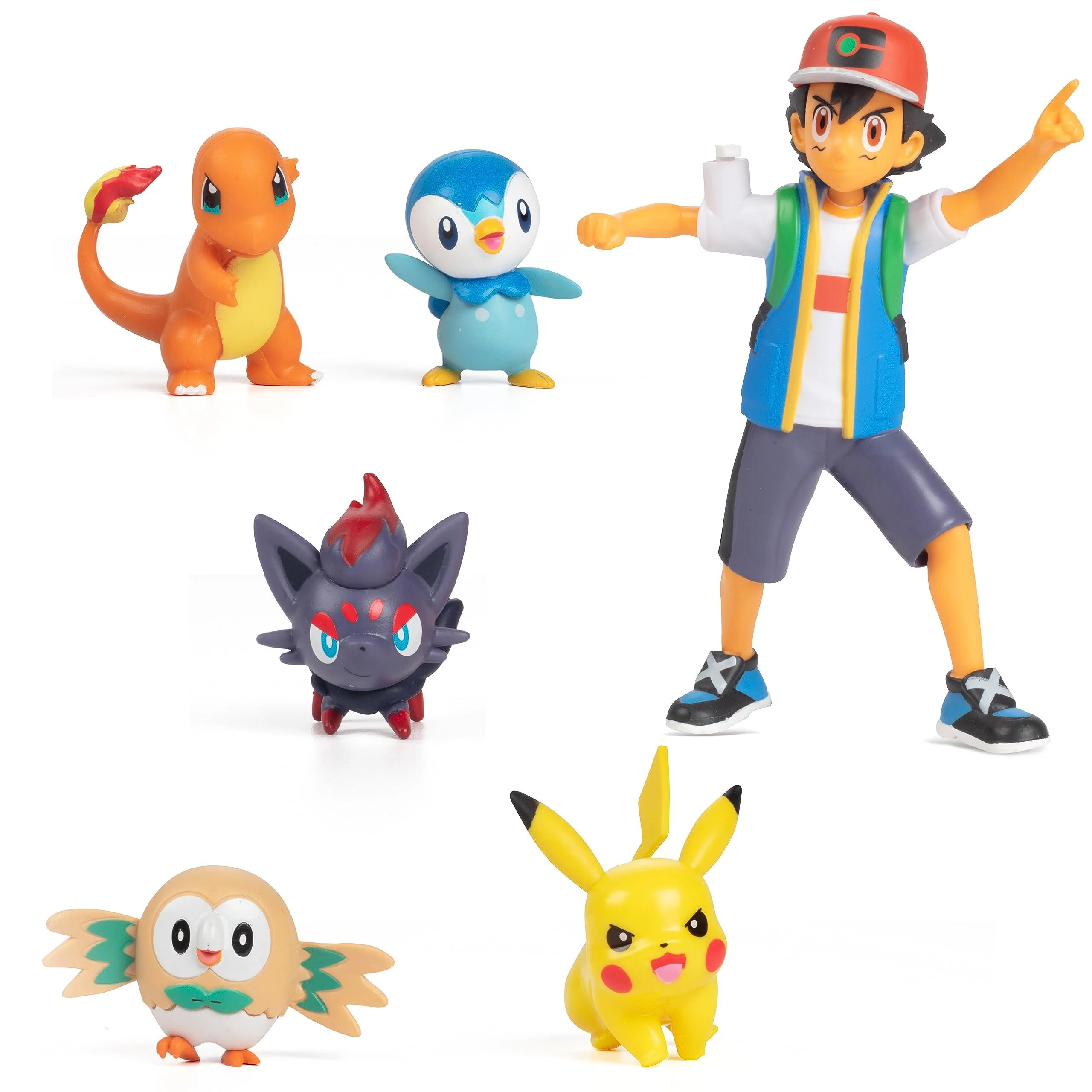 Pokemon pokmon battle ready! figure set toy, 6 pieces - includes 4.5
