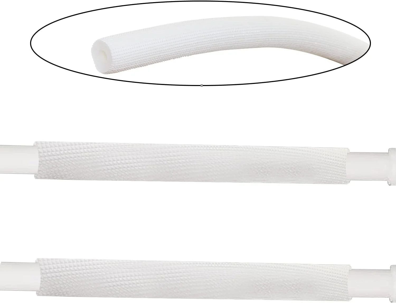BESUNTEK Pipe Insulation Tubing,  6ft Heat Preservation Insulated Foam Tubing Handle Grip Support, for Water Pipes, air Conditioning Pip