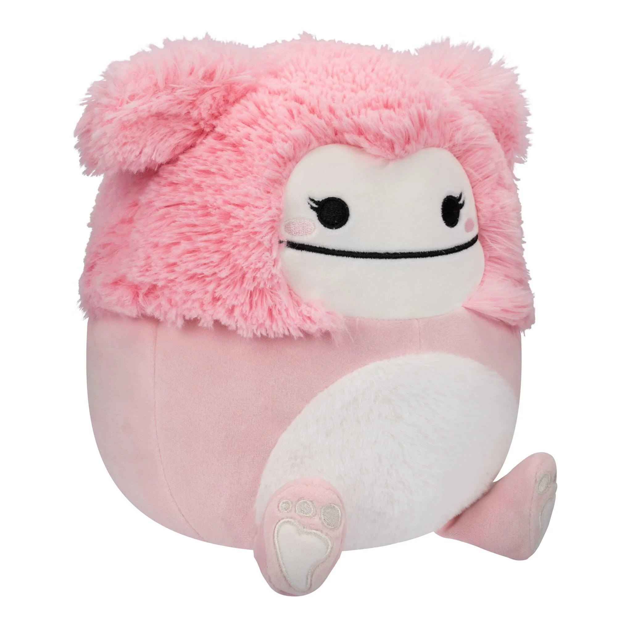 squishmallows 8-inch brina pink bigfoot with fuzzy belly - little ultrasoft official kelly toy plush