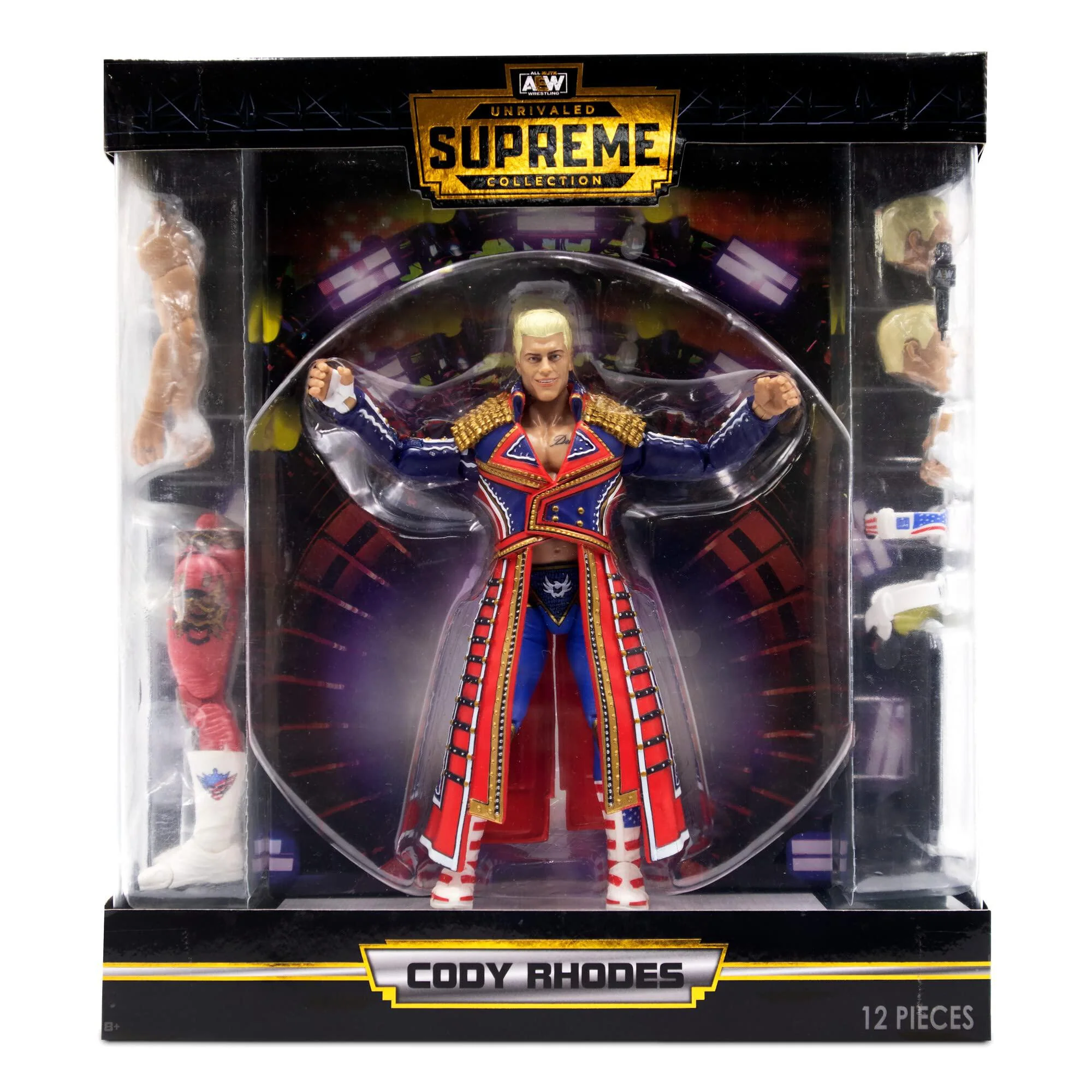all elite wrestling aew cody rhodes unrivaled supreme- 6-inch cody rhodes figure with accessories