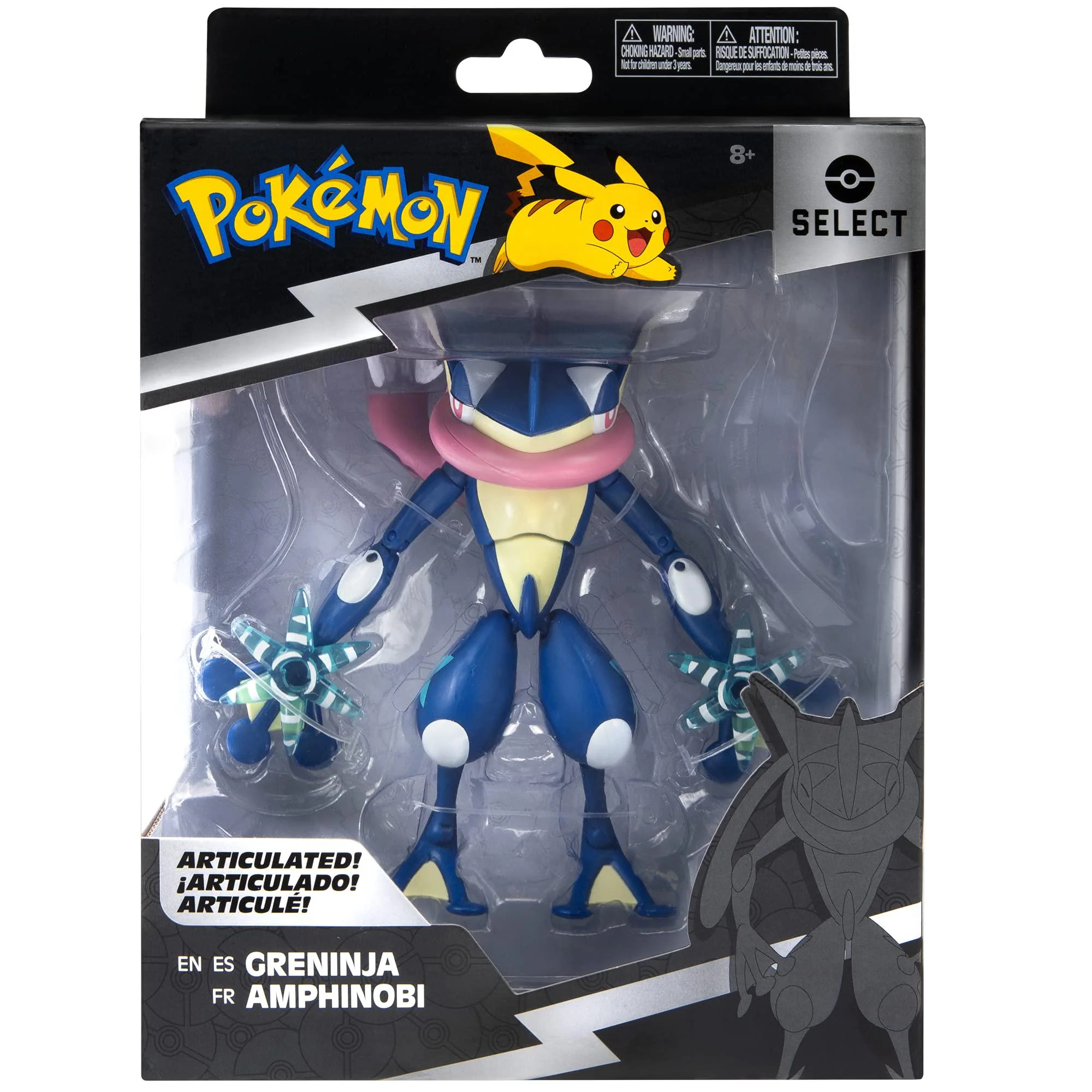 pokemon greninja, super-articulated 6-inch figure - collect your favorite pokmon figures - toys for kids and pokmon fans