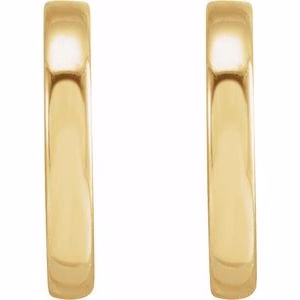 Paris Jewelry 14K Yellow Gold Hoop Earrings