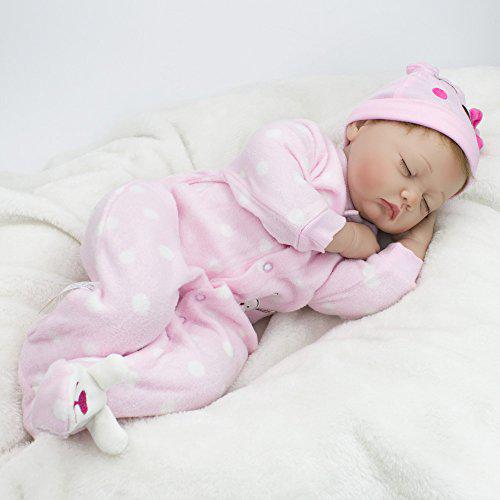 charex reborn sleeping baby girl doll soft vinyl lifelike realistic 22 inch weighted newborn dolls gift set
