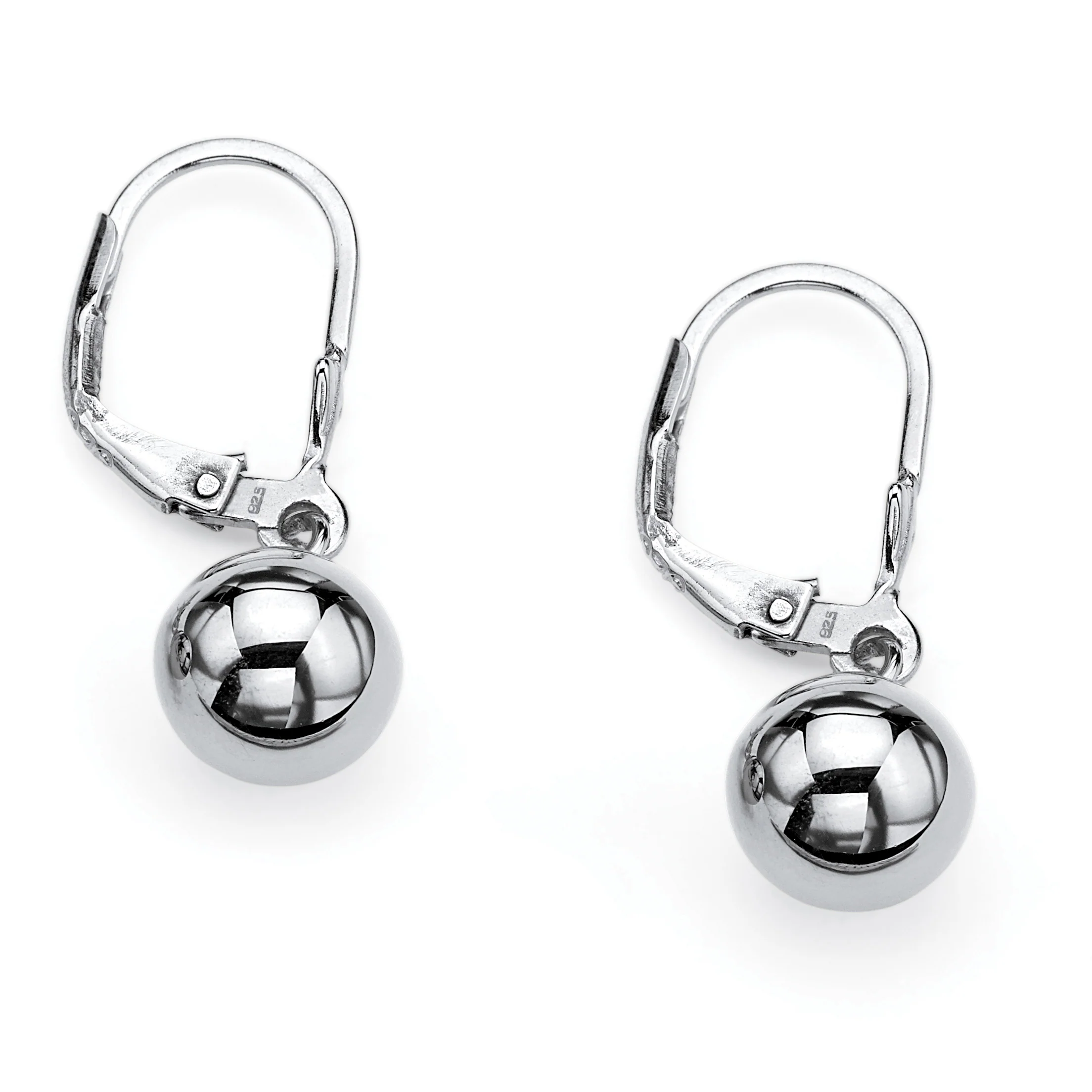PalmBeach Jewelry Ball Drop Earrings in Sterling Silver