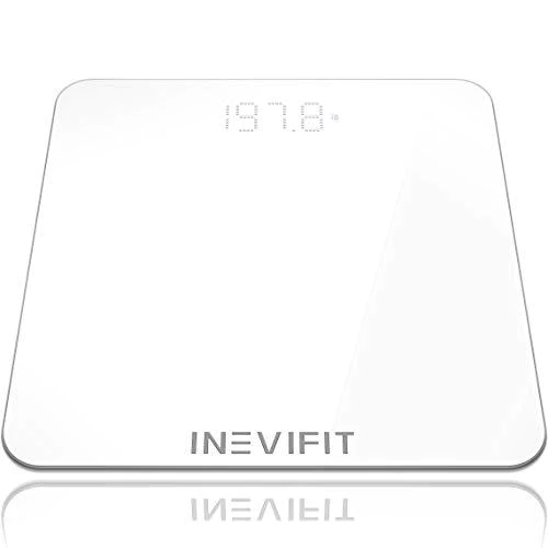 Missstore inevifit bathroom scale, highly accurate digital bathroom body scale, measures weight for multiple users. includes a 5-year war