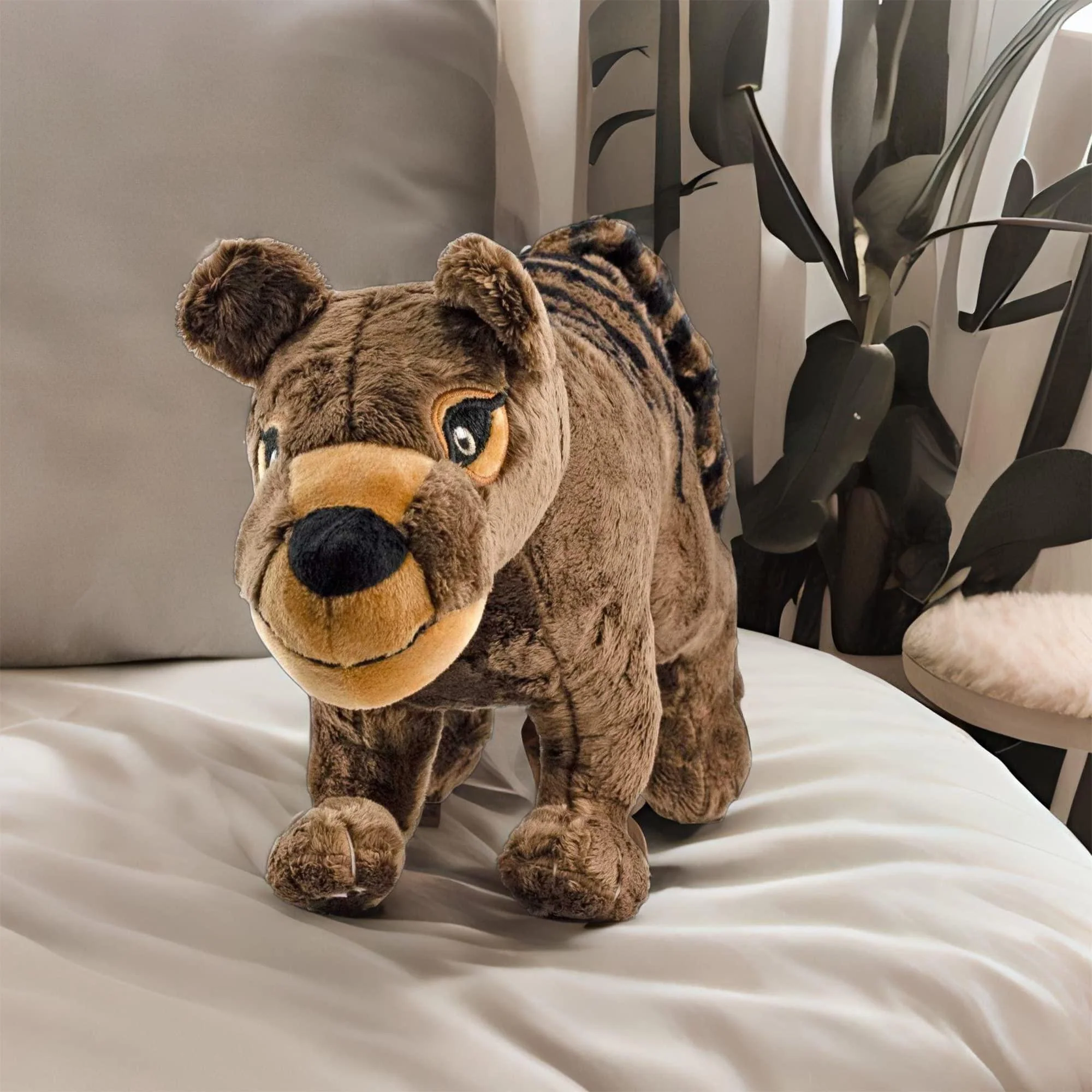attatoy tasmanian tiger plush, large prehistoric tasmanian wolf stuffed animal toy