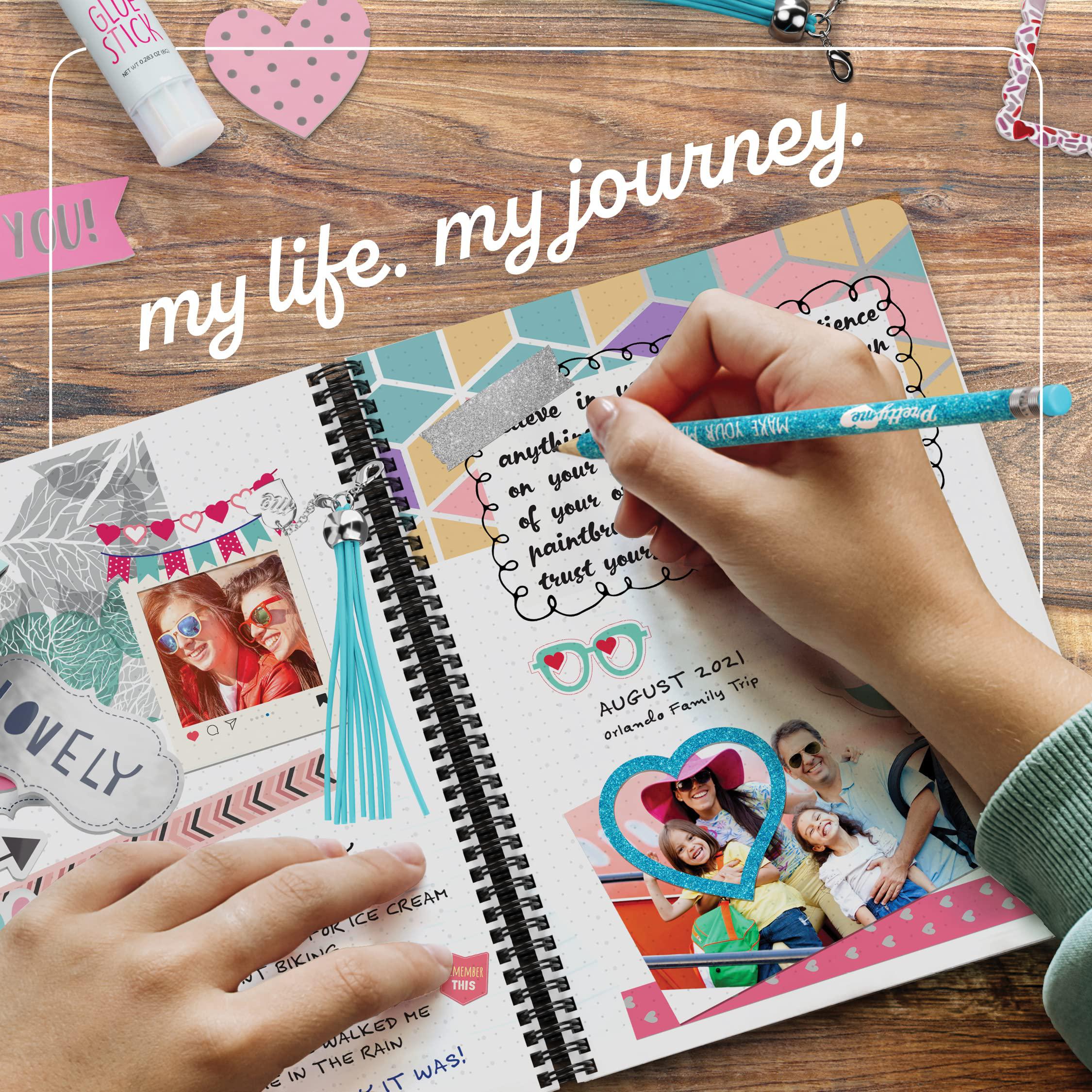 Pretty Me diy journal kit for girls - great gift for 8-14 year old girl - cool birthday gifts ideas for teen age girls - fun, cute art