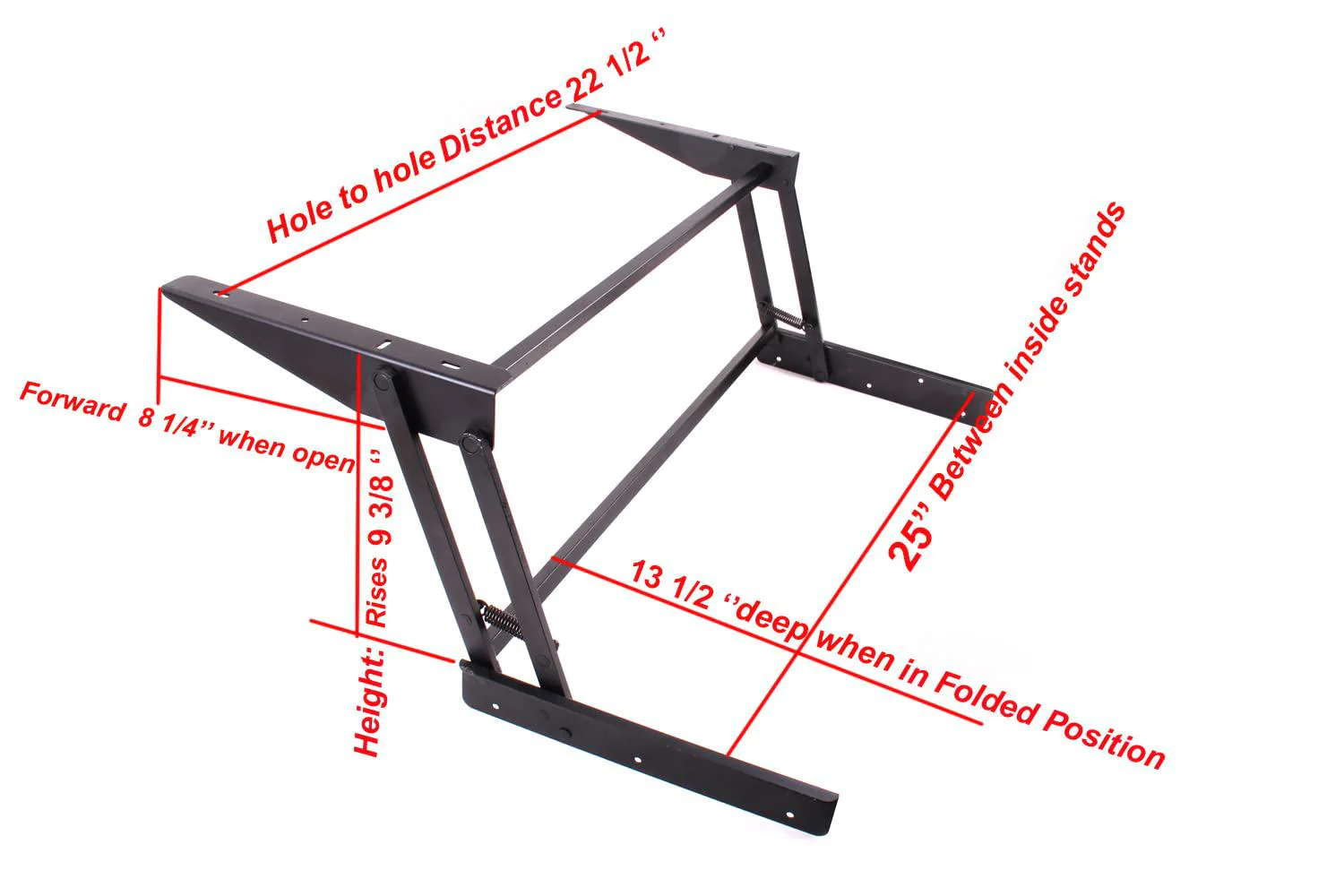 eclv lift up top large coffee table diy hardware fitting furniture mechanism hinge spring with mounting screws (black)