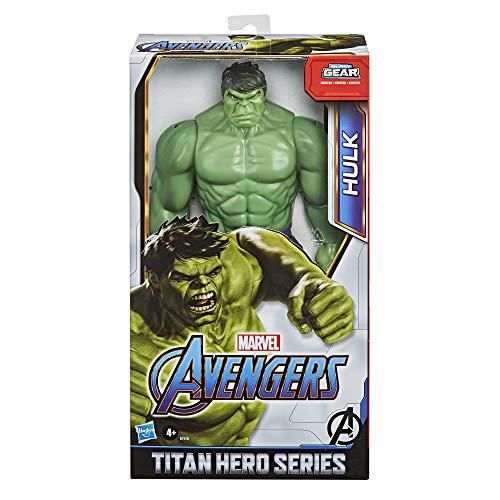 avengers marvel titan hero series blast gear deluxe hulk action figure, 12-inch toy, inspired by marvel comics, for kids ages