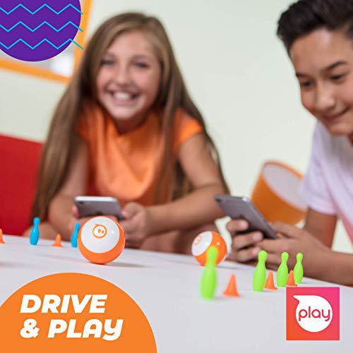 sphero mini (red) app-enabled programmable robot ball - stem educational toy for kids ages 8 &a; up - drive, game &a; code play &a;