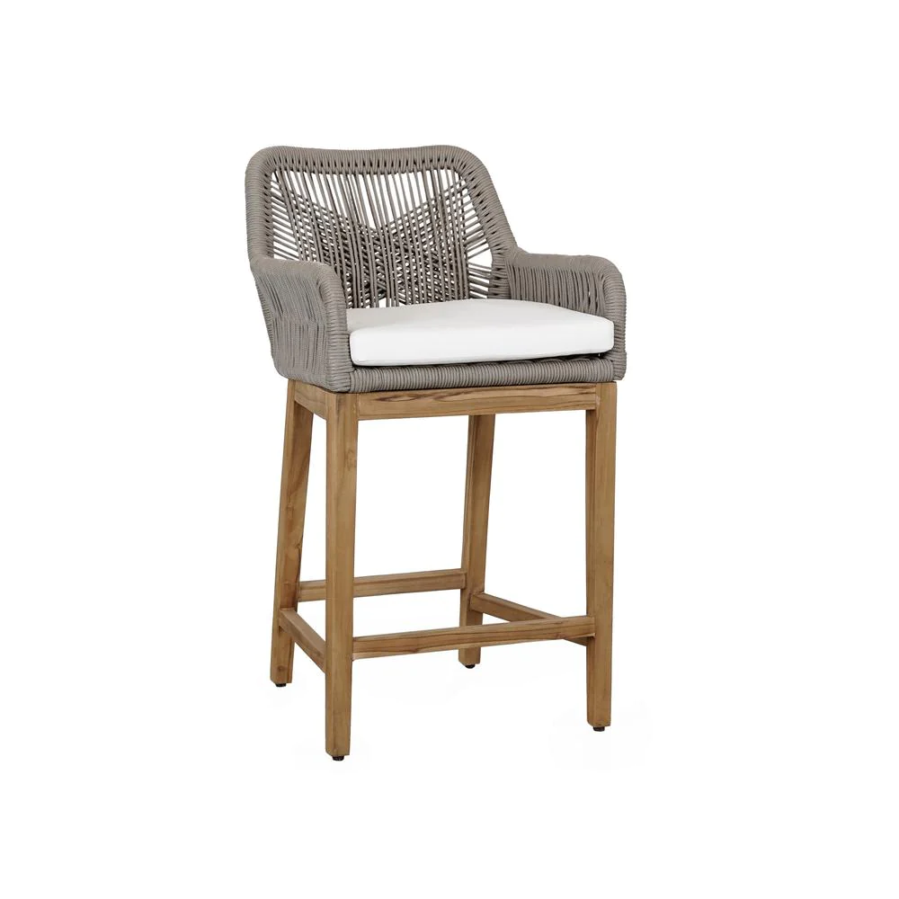 Classic Home Marley Outdoor Counter Stool Ash Gray