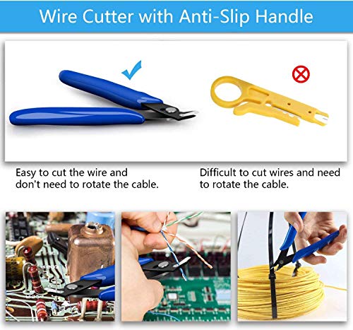 ANBES Soldering Iron Kit, Upgraded 60W Adjustable Temperature Welding Tool with ON-OFF Switch, 8-in-1 Screwdrivers, 2pcs Solderi