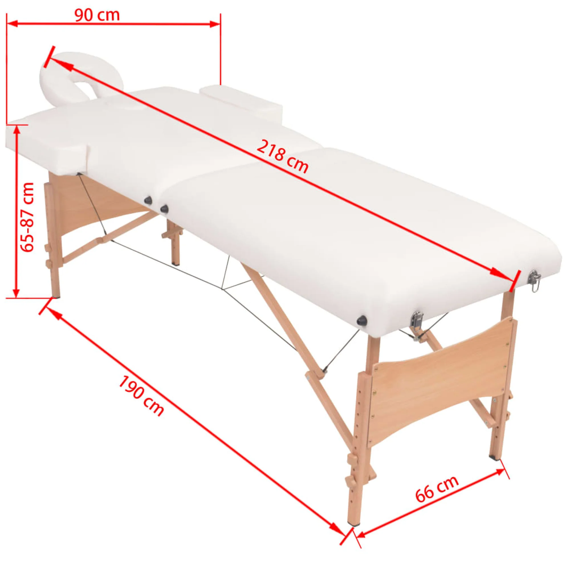 vidaXL 2-Zone Folding Massage Table and Stool Set 3.9