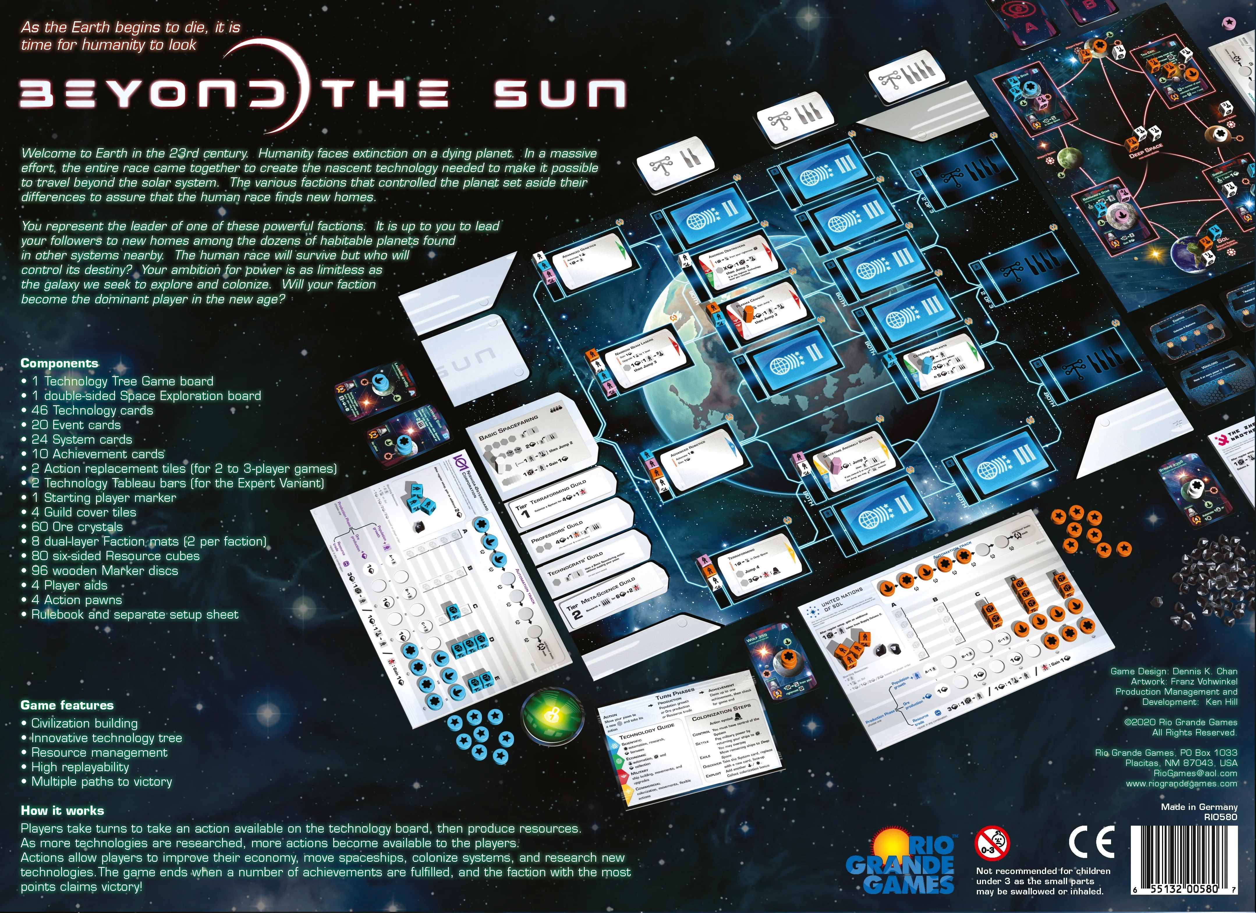 Rio Grande Games Beyond the Sun Strategy Board Game