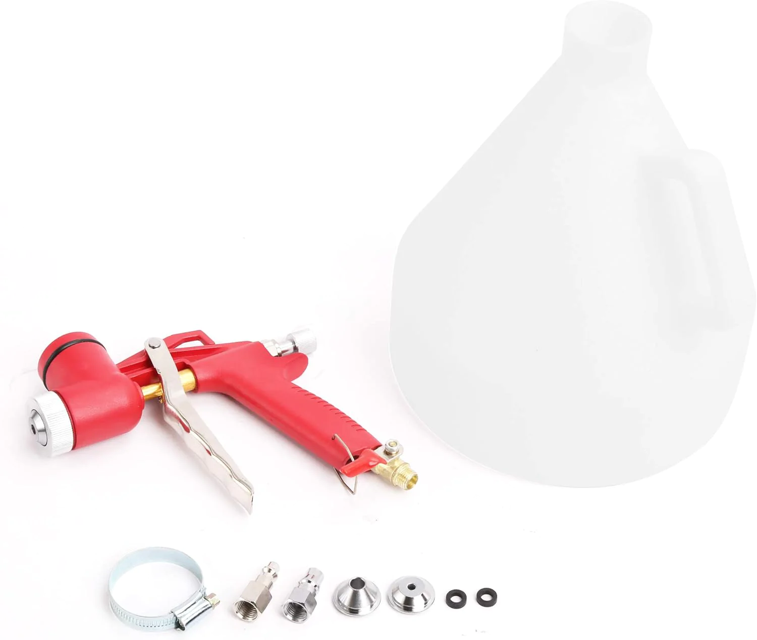 wintools 1.45 Gallon Air Hopper Spray Gun Paint Texture Tool Drywall Wall Painting Sprayer w/3 Nozzle