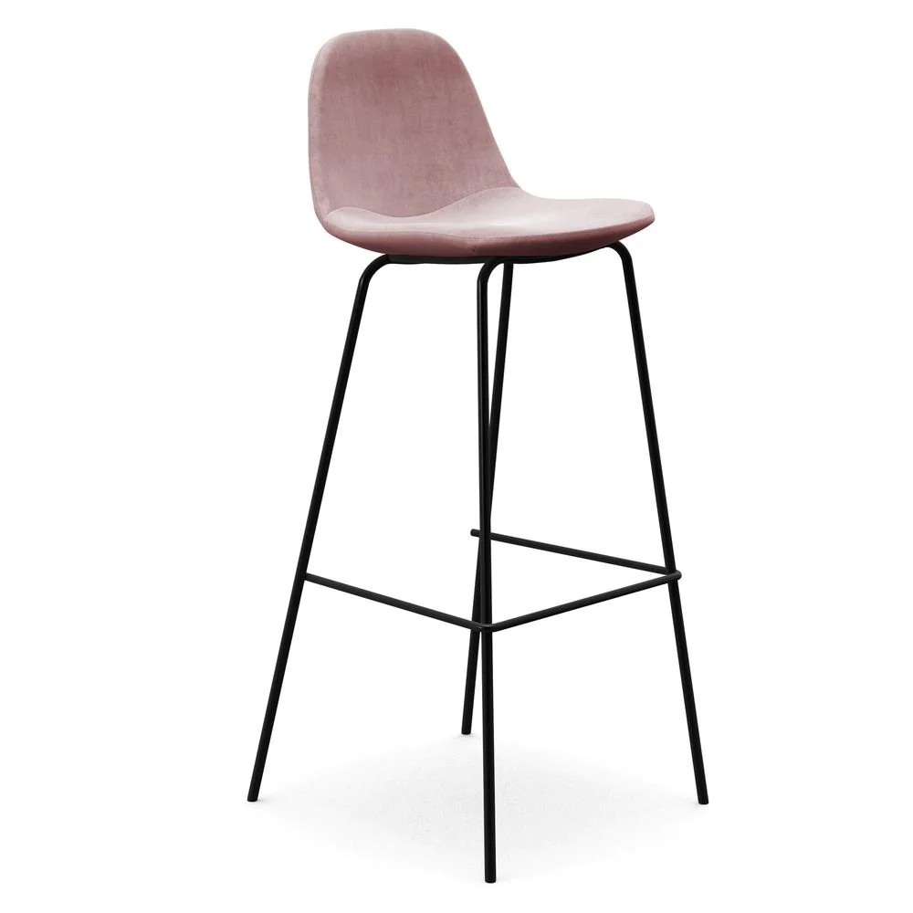 Aeon Maxine Velvet Bar Height Stools (Set of 2)