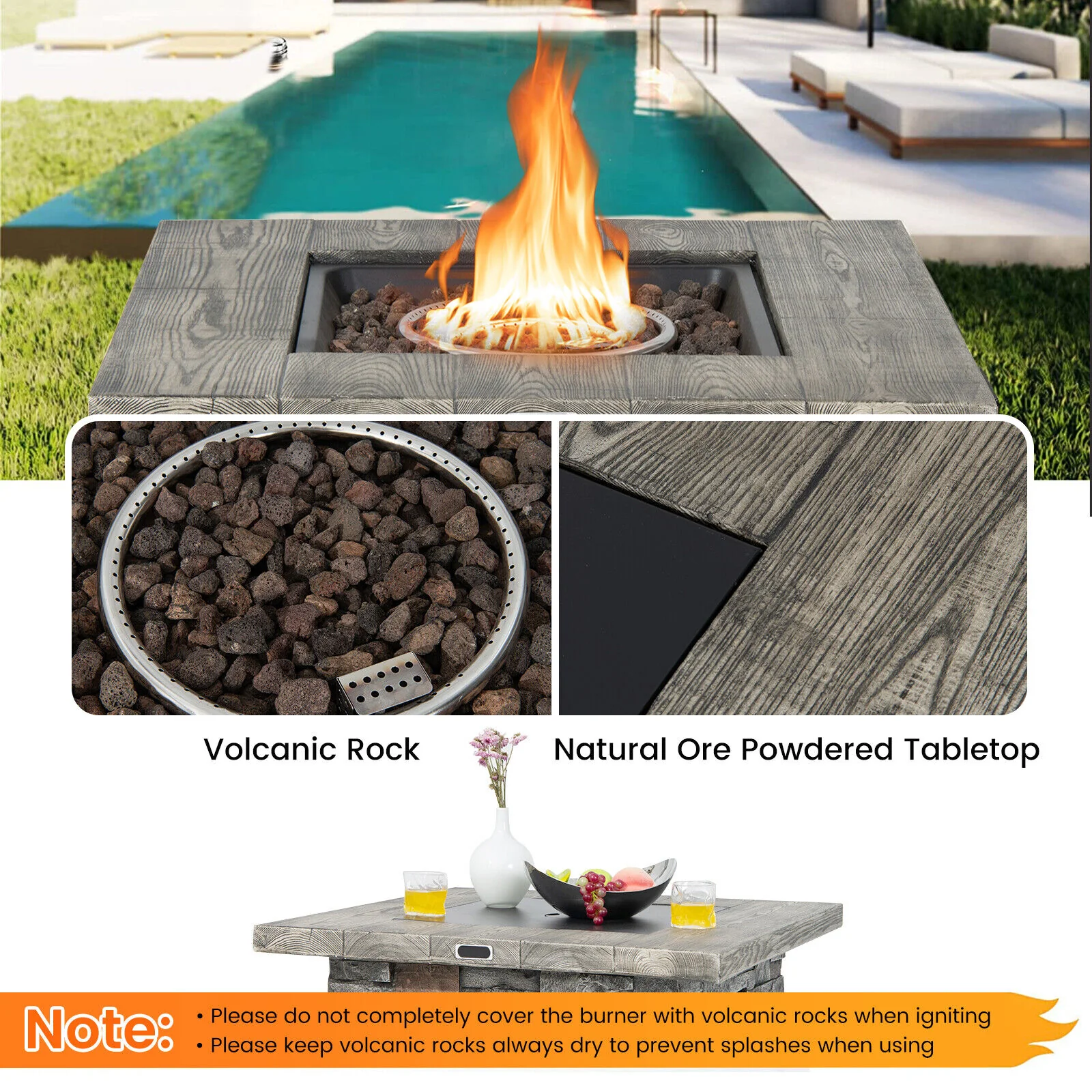 Great Choice Products 6 Pcs Patio Wicker Furniture Set 34.5