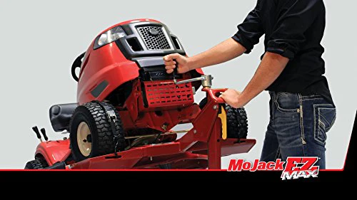 MoJack EZ Max - Residential Riding Lawn Mower Lift, 450lb Lifting Capacity, Fits Most Residential &a; Ztr Mowers, Folds Flat For E