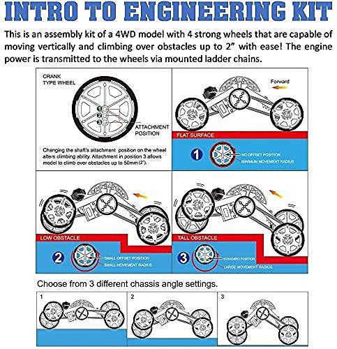 WISHKY TOYS wishky stem toys for boys 10-12, young engineer-sets for boys 8-12| 4wd electric mechanical toy, stem projects for kids, gift