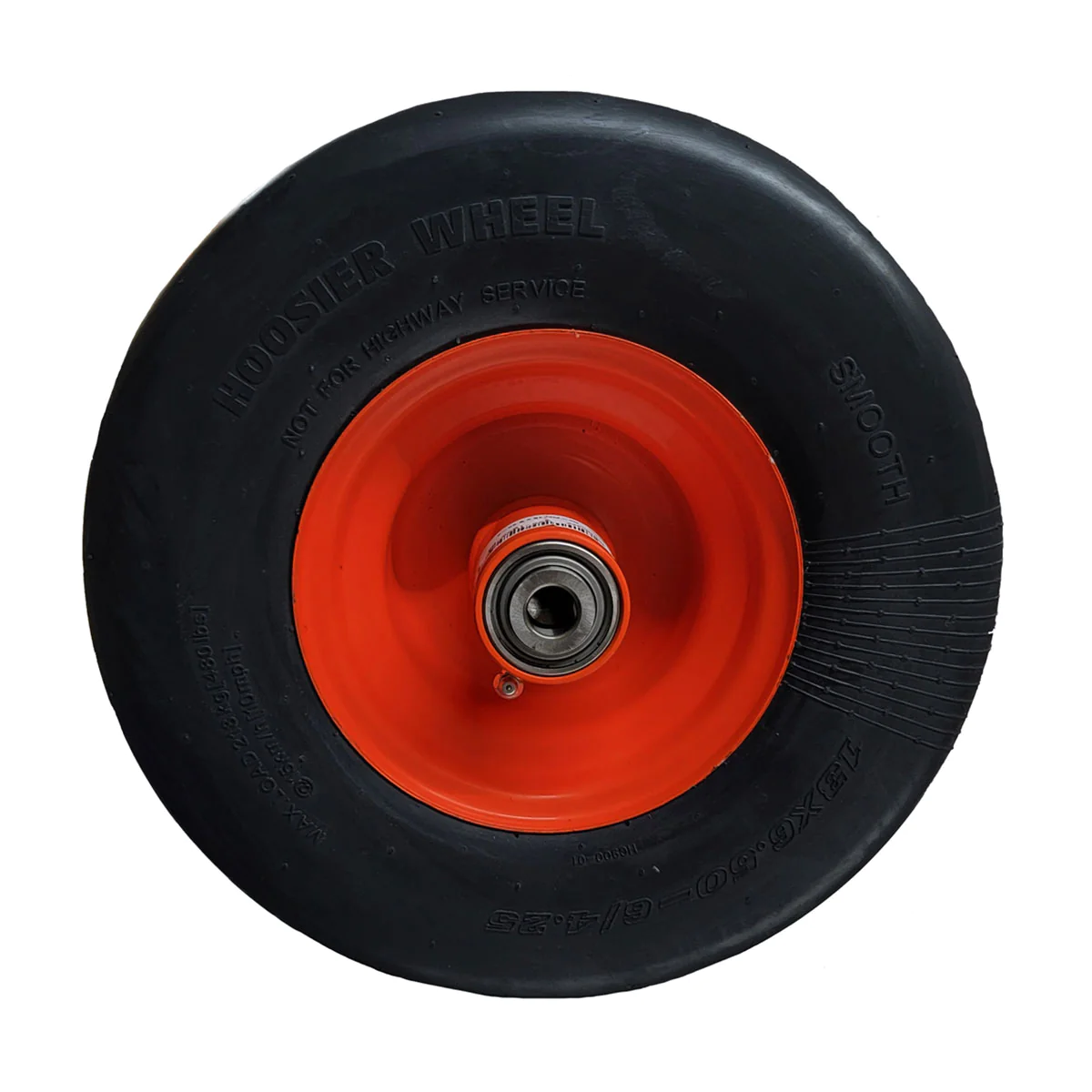 Bad Boy Mowers No Flat 13 x 6.50-6 Orange Wheel Assembly for Lawn Mowers / 022-1080-00, 022-2006-00, 022-1050-00